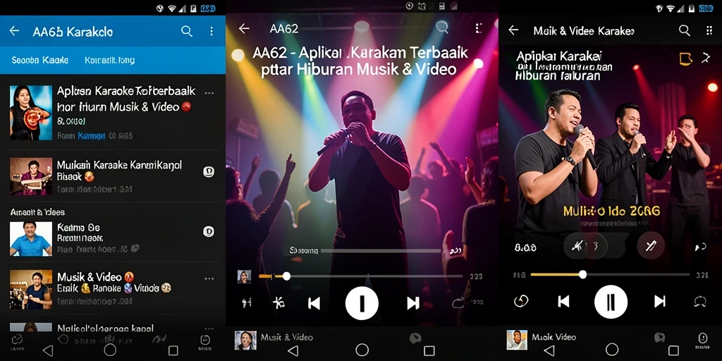 Antarmuka pengguna AA62 yang sederhana dan menarik untuk Karaoke.