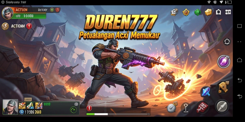 Tampilan antarmuka <strong>DUREN777</strong> yang menakjubkan dengan grafis aksi yang mendebarkan.