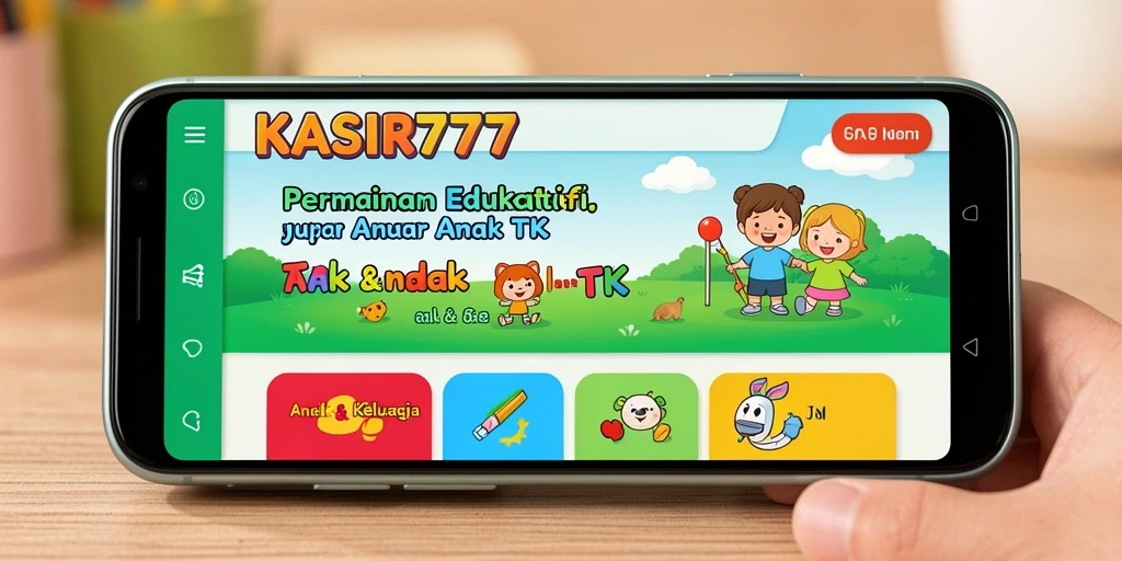 Tampilan antarmuka KASIR777 yang cerah dan menarik untuk anak-anak.