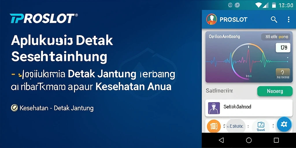 Screenshot antarmuka aplikasi PROSLOT yang menunjukkan fitur detak jantung.