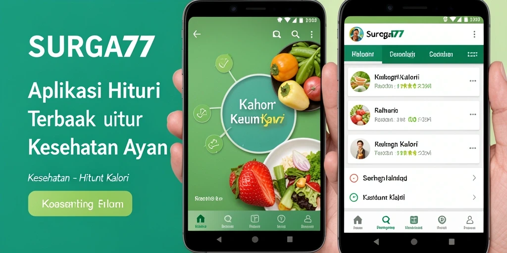 Tampilan antarmuka aplikasi Hitung Kalori SURGA77 yang user-friendly.