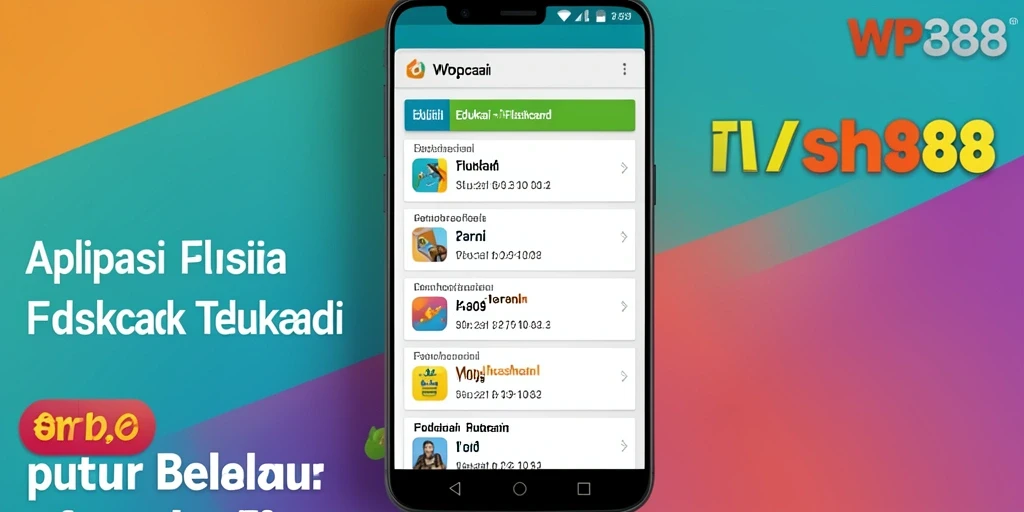 Antarmuka WP888 dengan berbagai fungsi untuk belajar Flashcard.