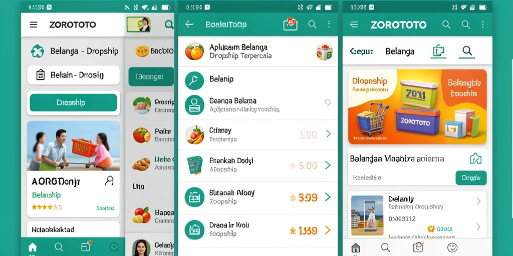Tampilan antarmuka ZOROTOTO yang sederhana dan fungsional.